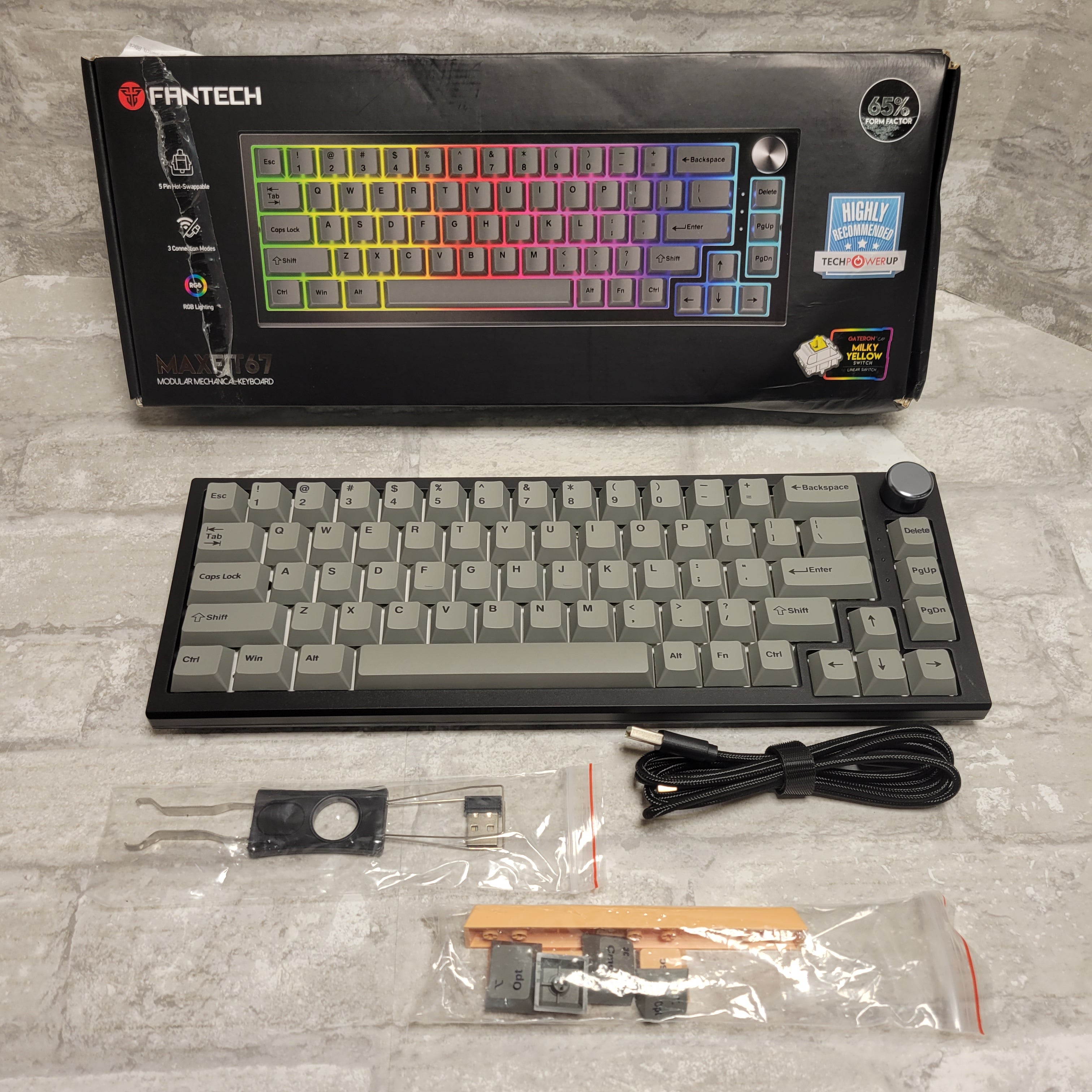FANTECH MAXFIT67 3-Mode Custom Mechanical Gaming Keyboard (8075826299118)